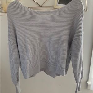 Gray cropped sweater
